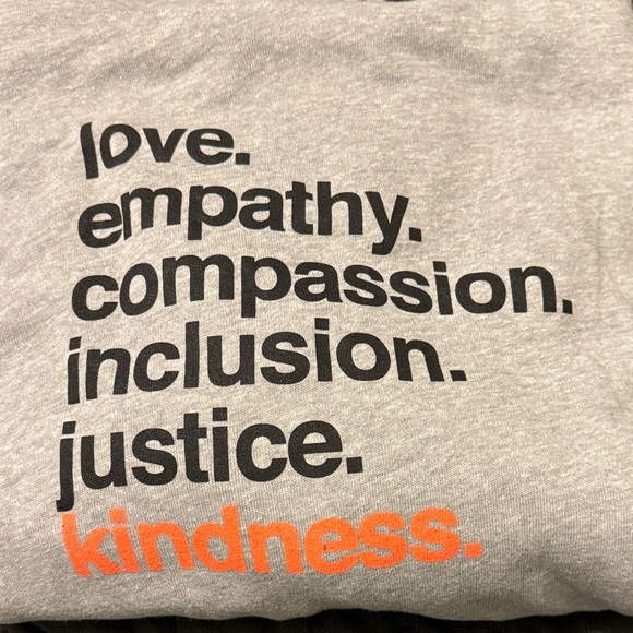 Brand New Kind Cotton XL Gray Hoodie with Inspirational Text - Picture 3 of 3